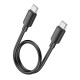 Кабель HOCO X96 Hyper 60W fast charging data cable Type-C to Type-C (L=0.25M) Black (6942007609449)