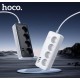 Мережевий подовжувач HOCO AC22 Sunlight 4-bit (PD30W/1C3A) desktop socket (EU/GER)(L=3M) Black (6942007636728)