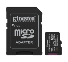 Карта пам'яті microSDXC (UHS-1) Kingston Canvas Select Plus Gen3 64Gb class 10 А1 (R-100MB/s) (adapter SD) (SDCS3/64GB)