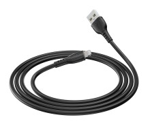 Кабель BOROFONE BX51 USB to iP 2.4A,1m, PVC, PVC connectors, Black (6931474743893)
