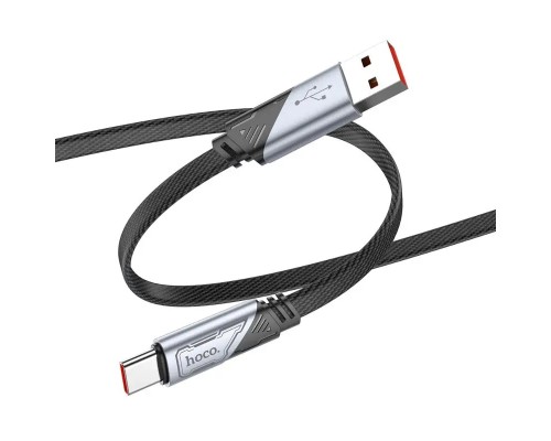 Дата кабель USB 2.0 AM to USB-C 1.2m 5A nylon black HOCO (6942007605007)