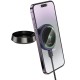 Автотримач для телефона HOCO HW33 Metal ring magnetic wireless fast charging car holder (center console) Metal Grey (6942007647946)