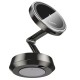 Автотримач для телефона HOCO HW33 Metal ring magnetic wireless fast charging car holder (center console) Metal Grey (6942007647946)