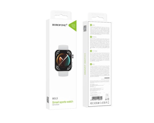 Смарт-годинник BOROFONE BD13 42mm. 230 mAh. Smart sports watch (call version) Silver (6941991120640)