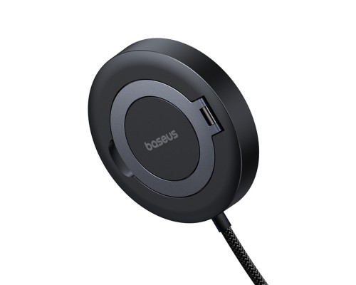 Бездротовий зарядний пристрій Baseus Simple Mini4 Magnetic Wireless Charging Stand Qi2 15W Universal Explorer Edition Cosmic Black (P10273300121-01)