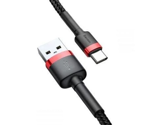 Дата кабель USB 2.0 AM to USB-C 2.0m 2A red-black Baseus (CATKLF-C91)