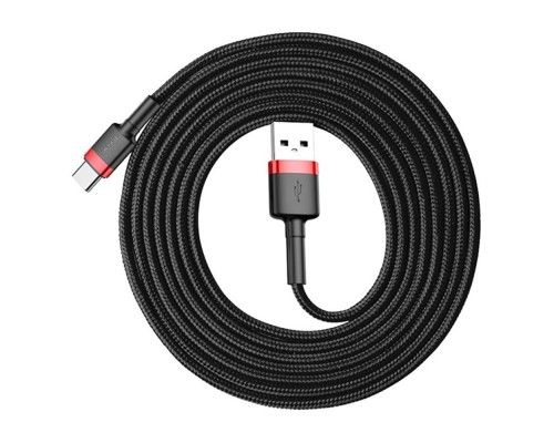 Дата кабель USB 2.0 AM to USB-C 2.0m 2A red-black Baseus (CATKLF-C91)