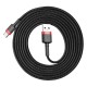 Дата кабель USB 2.0 AM to USB-C 2.0m 2A red-black Baseus (CATKLF-C91)