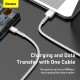 Кабель Baseus Cafule Series Metal Data Cable USB to Type-C 66W 1m White (CAKF000102)