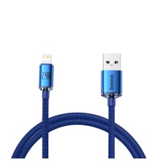Кабель Baseus Crystal Shine Series Fast Charging Data Cable USB to iP 2.4A 2m Blue (CAJY000103)