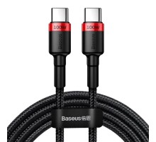 Дата кабель USB-C to USB-C 2.0m PD2.0 100W (20V/5A) red+black Baseus (CATKLF-AL91)