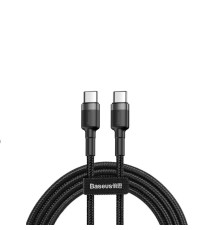 Кабель Baseus Cafule PD2.0 100W flash charging USB Type-C-Type-C cable (20V 5A) 2m Gray+Black (CATKLF-ALG1)