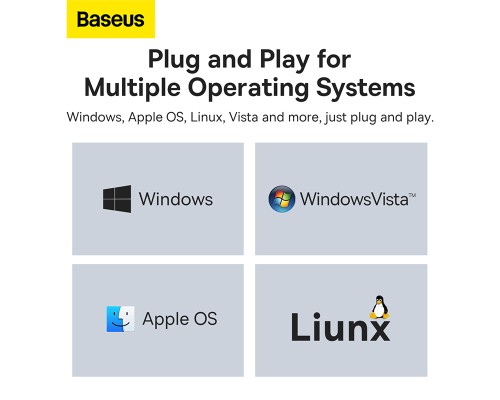 Концентратор Baseus USB-C to 4xUSB 3.0 0.25m black (WKQX030301)