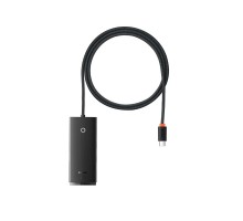 USB-хаб Baseus Lite Series 4-Port Type-C HUB Adapter (Type-C to USB 3.0*4 ) 1m Black (WKQX030401)