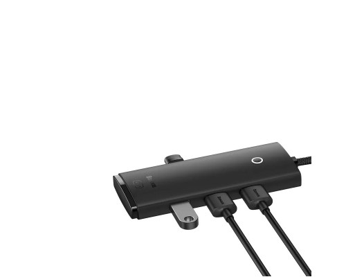 Концентратор Baseus USB-C to 4xUSB 3.0 1.0m black (WKQX030401)