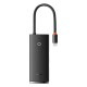 USB-хаб Baseus Lite Series 6-Port Type-C HUB Docking Station (Type-C to HDMI+USB3.0*2+PD+SD/TF) Black (WKQX050101) 