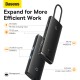 USB-хаб Baseus Lite Series 6-Port Type-C HUB Docking Station (Type-C to HDMI+USB3.0*2+PD+SD/TF) Black (WKQX050101) 
