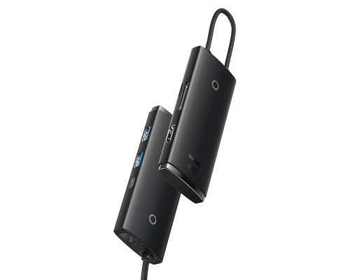 USB-хаб Baseus Lite Series 6-Port Type-C HUB Docking Station (Type-C to HDMI+USB3.0*2+PD+SD/TF) Black (WKQX050101) 