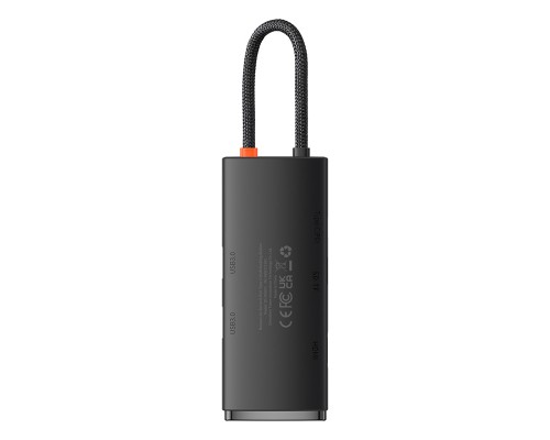 USB-хаб Baseus Lite Series 6-Port Type-C HUB Docking Station (Type-C to HDMI+USB3.0*2+PD+SD/TF) Black (WKQX050101) 