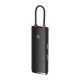 USB-хаб Baseus Lite Series 6-Port Type-C HUB Docking Station (Type-C to HDMI+USB3.0*2+PD+SD/TF) Black (WKQX050101) 