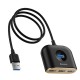 USB-хаб Baseus Square round 4 in 1 USB HUB Adapter(USB3.0 TO USB3.0*1+USB2.0*3) 1m Black (CAHUB-AY01) 