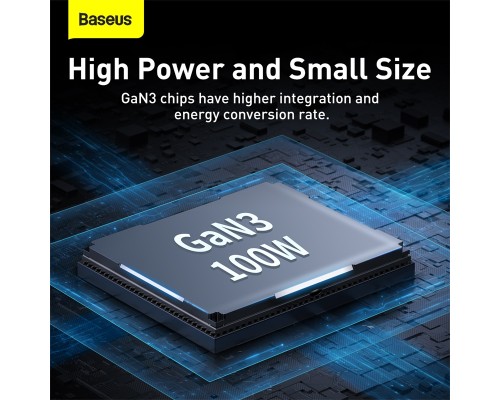 Зарядний пристрій Baseus 2xUSB-C 100W + 2xUSB GaN black (CCGP000101)