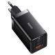 Зарядний пристрій Baseus 2xUSB-C 65W + 1xUSB GaN + cable USB-C to USB-C 100W 1.0m black (CCGP120201)
