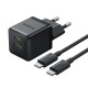 Зарядний пристрій Baseus 1xUSB-C 30W + 1xUSB + cable USB-C to USB-C 60W 1.0m (P1011160A113-01)