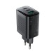 Зарядний пристрій Acefast 2xUSB-C + 1xUSB 67W GaN black (6974316284048)