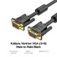 Кабель мультимедійний VGA(3+6) Male to Male Cable with ferrite cores 5M Black VENTION (DAEBJ)