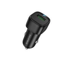 Автомобільний зарядний пристрій BOROFONE BZ34 Cloud single port QC3.0 car charger Black (6941991122255)