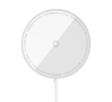 Бездротовий зарядний пристрій Baseus Simple Mini3 Magnetic Wireless Charger 15W Silver (CCJJ040012)