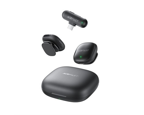 Бездротова мікрофонна система ACEFAST R1 wireless lavalier microphones Black (6974316284895)