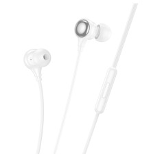 Навушники HOCO M116 Benevolent universal digital earphones with microphone iP White (6942007644969)