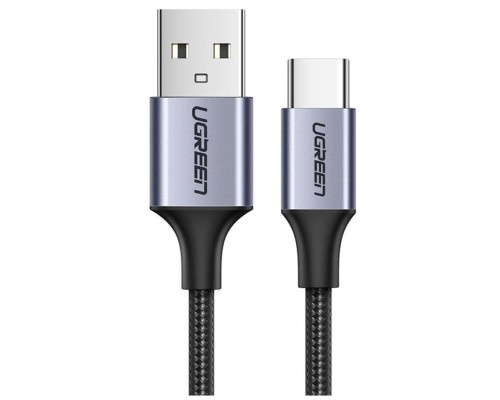 Кабель UGREEN US288 USB-A 2.0 to USB-C Cable Nickel Plating Aluminum Braid 2m (Black) (UGR-60128) (UGR-60128)