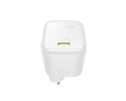 Мережевий зарядний пристрій Baseus PicoGo GaN Fast Charger 1C 45W EU Moon White (P10176800213-00)