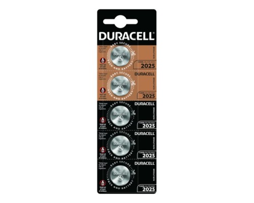 Батарейка Duracell CR2025 (5шт) (5000394132146)