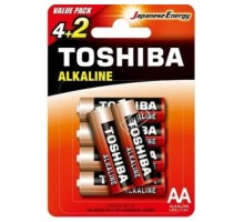 Батарейка Toshiba LR6 Red Alkaline (6шт) (4904530101816)