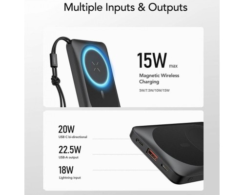 Зовнішній акумулятор VEGER Wireless 10000mAh 38.5Wh 3.85V Black (VG-W1151-B)