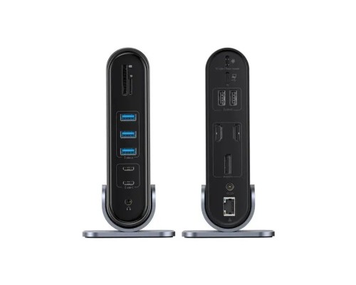 USB-хаб Baseus UnionJoy 17-Port Triple-Display  Docking Station Space Grey（USB-C to HDMI4K@60Hz*2+DP4K@60Hz*1+USB3.0*3+USB-C3.0*2+USB2.0*2+PD*1+PC*1+ (B00532304811-00)