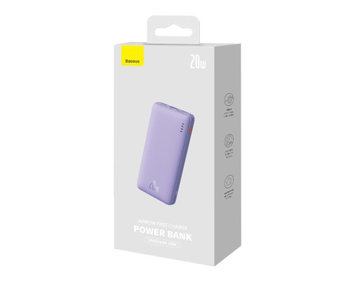 Зовнішній акумулятор Baseus Airpow Fast Charge Power Bank 10000mAh 20W Nebula Purple (P10022801513-00)