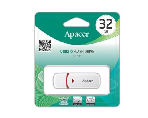 Флеш-накопичувач Apacer USB 2.0 AH333 32Gb White (AP32GAH333W-1)