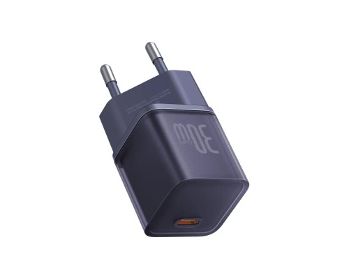 Мережевий зарядний пристрій Baseus  GaN5 Fast Charger(mini) 1C 30W EU Purple (CCGN070705)
