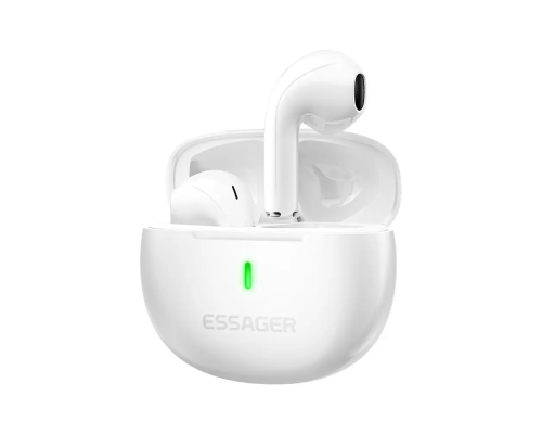 Бездротові навушники ESSAGER (color box) Shining TWS Bluetooth earphones White (EEJTW-SL02)