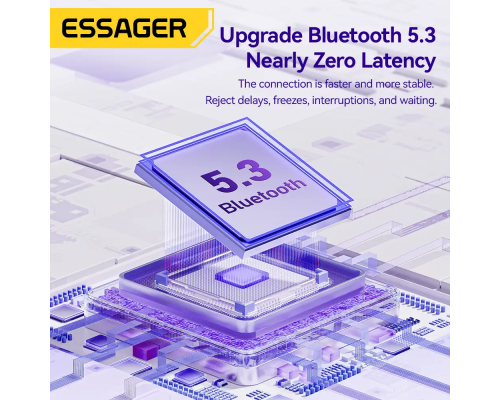 Бездротові навушники ESSAGER (color box) Shining TWS Bluetooth earphones White (EEJTW-SL02)