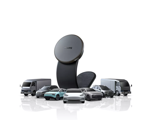 Автотримач для телефона з БЗП Baseus C02 Pro Series Magnetic Wireless Charging Car Mount Cluster Black (C40156000111-00)