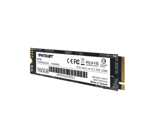 Накопичувач SSD M.2 Patriot P310 960GB NVMe 2280 PCIe 3.0x4 3D NAND TLC (P310P960GM28)