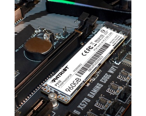 Накопичувач SSD M.2 Patriot P310 960GB NVMe 2280 PCIe 3.0x4 3D NAND TLC (P310P960GM28)