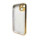 Чохол для смартфона AG Glass Sapphire Frame MagSafe Logo for Apple iPhone 14 Gold (AGSappiFRP14Gold)