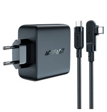 Мережевий зарядний пристрій ACEFAST A37 PD100W GaN (3*CUSB-C+USB-A) charger set Black (AFA37B)